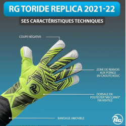 Gants de gardien de but - RG TORIDE REPLICA 2021-2022 (BANDAGE AMOVIBLE / RETIRABLE)