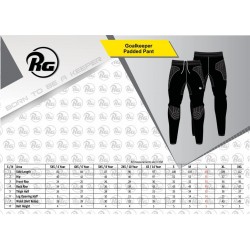 Pantalon de Gardien Rembourré RG (Pantalon silver logo avec Protections)