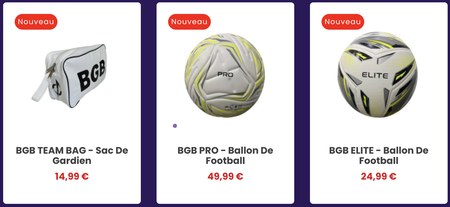 Nouveautés BGB : sac de gardien, ballon Pro et ballon Elite