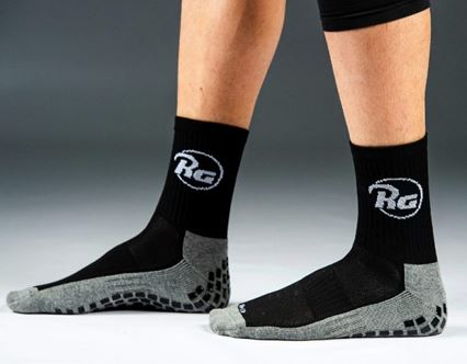 chaussettes RG antidérapantes grises pour jouer au foot
