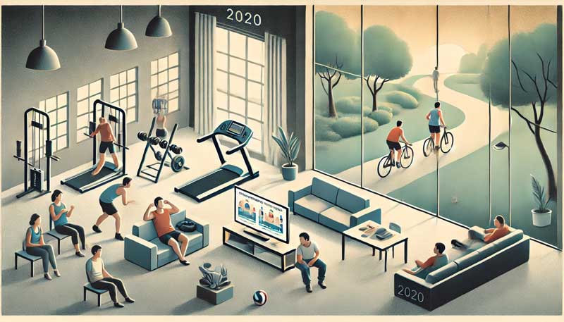 illustration activité physique en déclin chez les français
