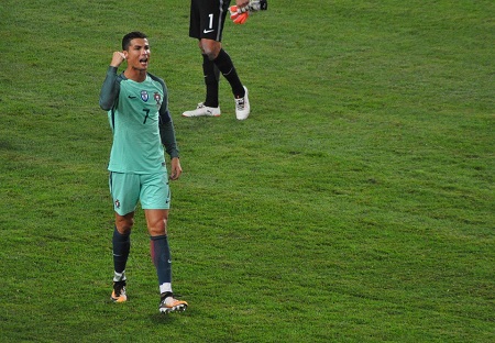 Cristiano Ronaldo sous le maillot du Portugal