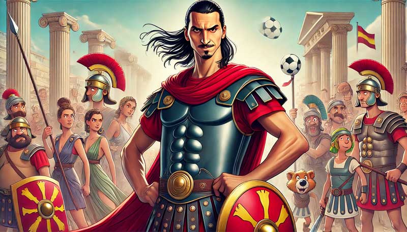 image d'artiste zlatan dans asterix et obelix